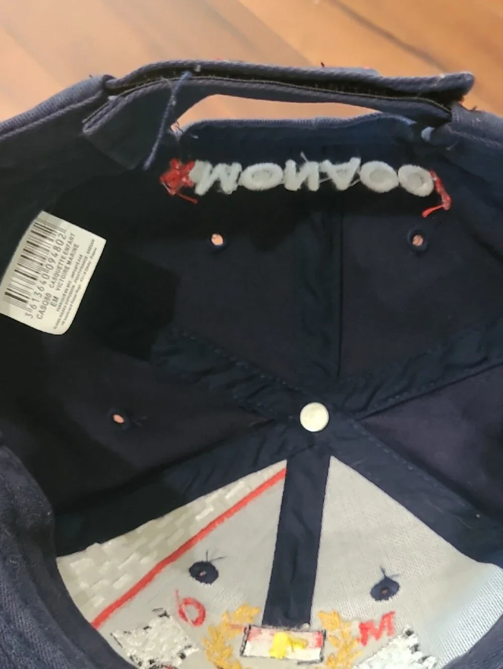 Vtg. Monte Carlo Monaco Embroidered Kids Racing Cap - Navy